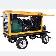 重労働用 100KW 電力出力 トレーラー式発電機